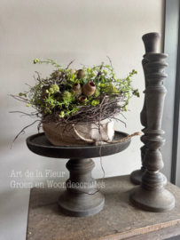 Taartje kunst | Taartje kunstgroen groen tinten 20 cm doorsnede