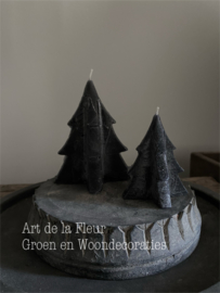 Tree Candle  Black  S 8.5 x 6.5