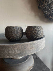 Houten Waxinehouder Buru Dot | Island Collection