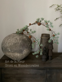 Kunst guirlande Larix met roestige belletjes