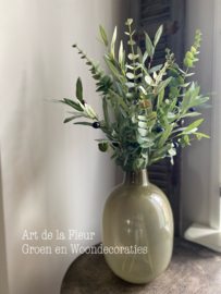 Boeket kunst Olijf | Eucalyptus Excl vaas