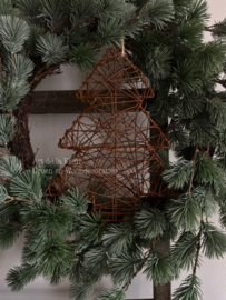 Draad Kerstboom Roest | 30 cm