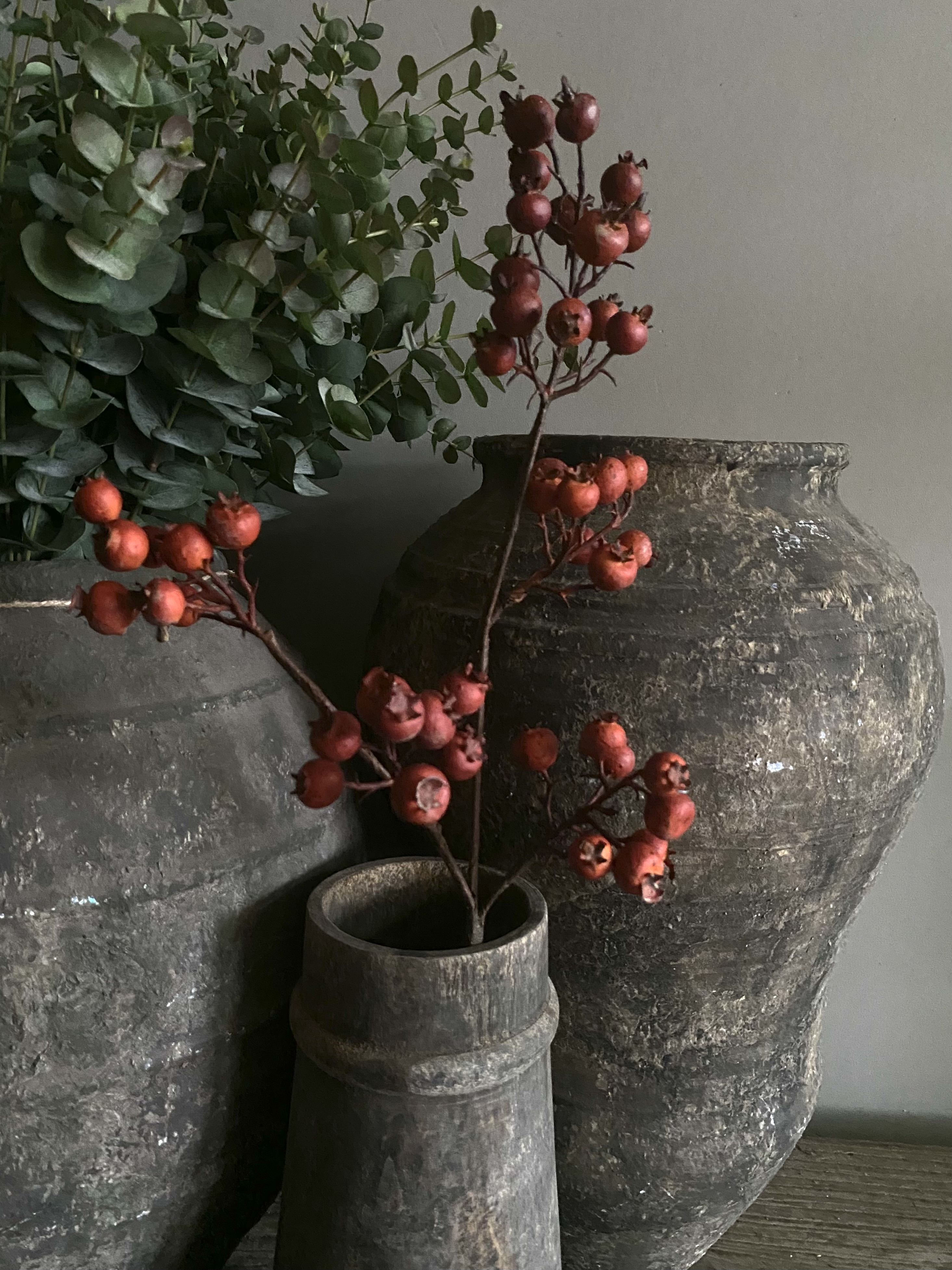 Berry spray rood / oranje 76 cm