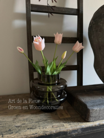 Real touch kunst Tulpen Soft Pink 5 stuks 45 cm