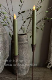 Dinerkaars |  Groen set van 2 incl afstandsbediening 2.2 x 24 cm