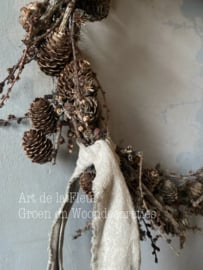 Thuis workshop pakket Larix krans met Bakkersdoek 45 cm