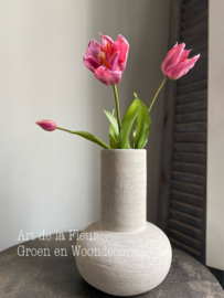 Drie prachtige real touch Tulpen Roze