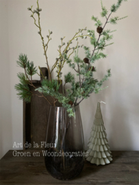 Kunst boeket kerst Green | Grey ong 100 cm