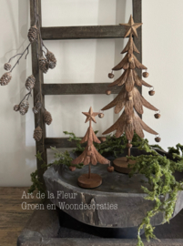 Boom | Kerstboom roest maat S 11.5 x 7 x 22.5 cm