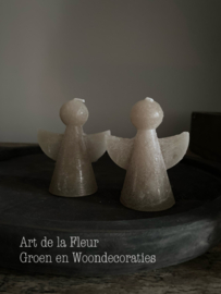 Candle Angel Taupe  8.5 hoog