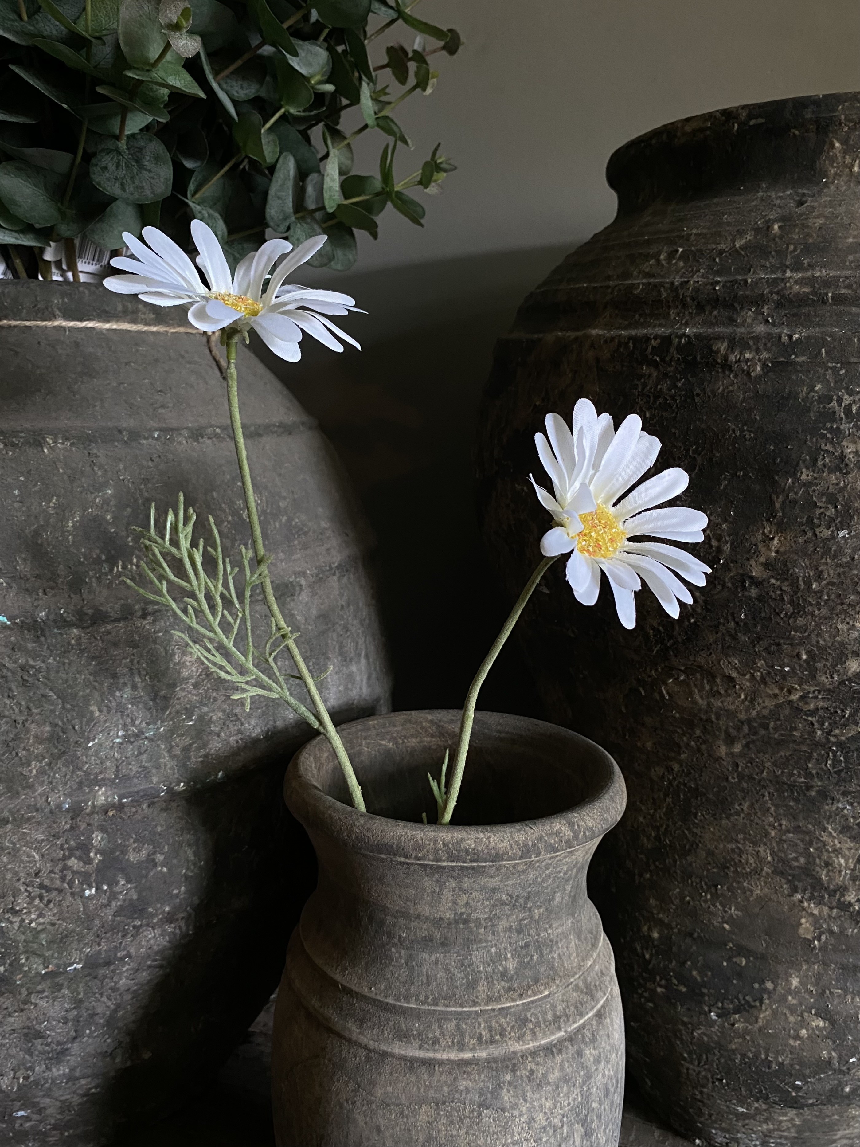 Madeliefje 56 cm twee bloemen op steel