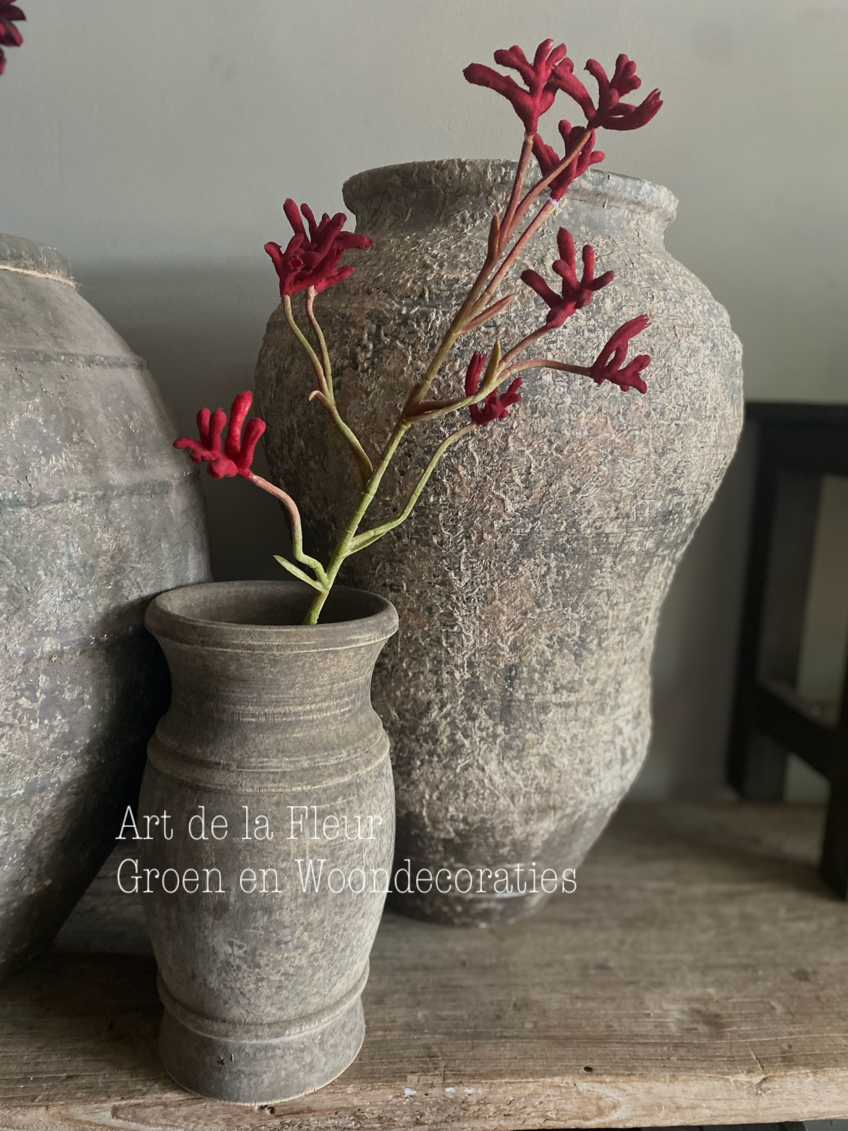 Kangoeroe pootje steel Donker Rood  71 cm
