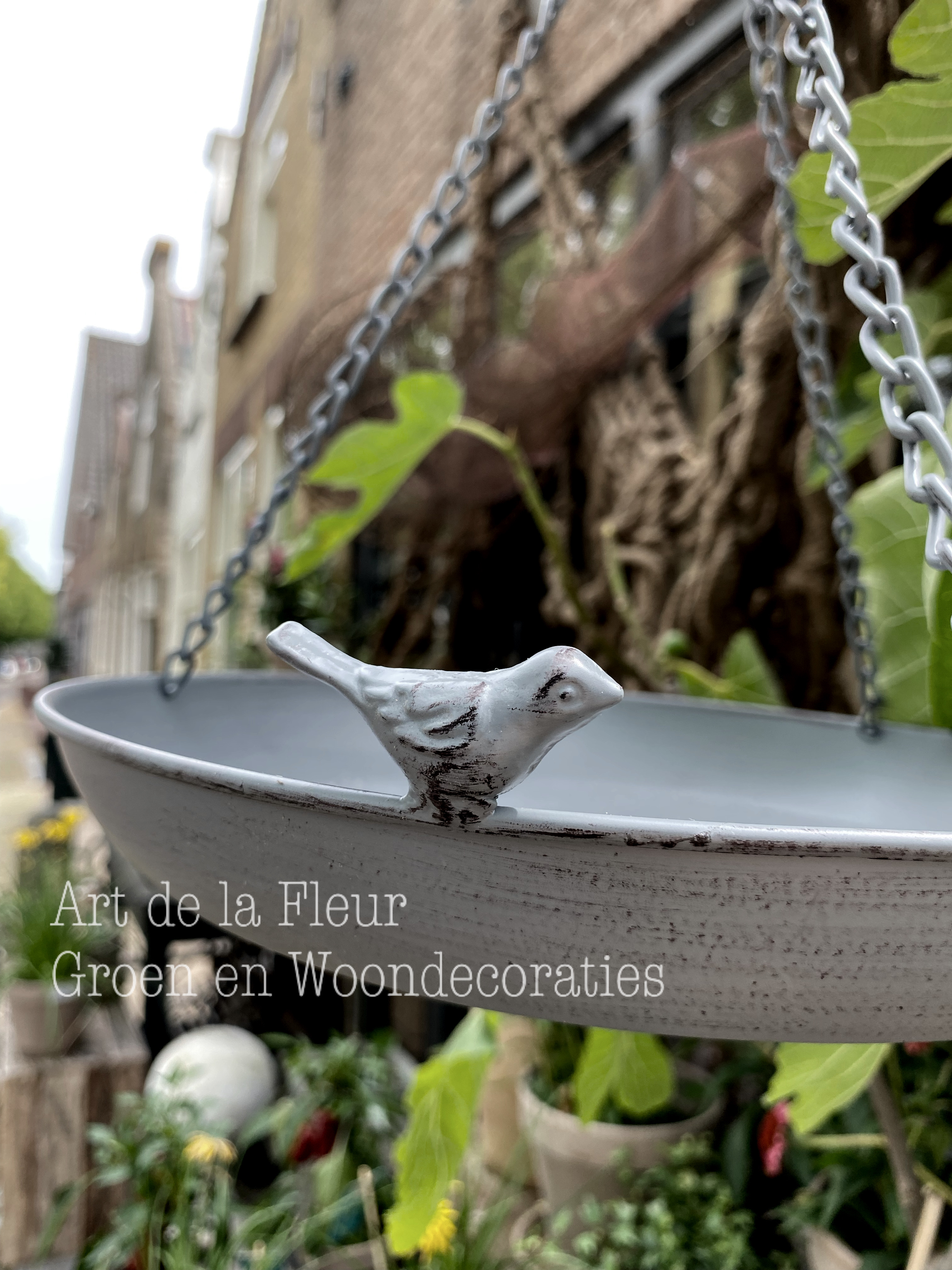 Vogelbad zink 30 cm doorsnede