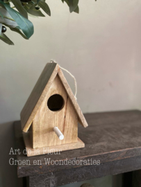Vogelhuisje blank hout Design B
