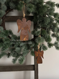 Hanger | Kerst engel hanger 12 cm roest