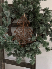 Draad Kerstboom Roest | 20 cm