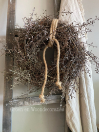 Krans | Bonsai krans 45 cm met kunst Corokia  en touw