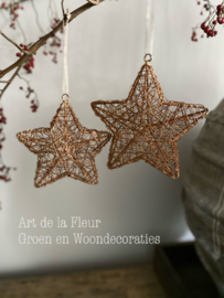 Brown iron wire star L  18.5 cm