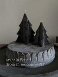 Tree Candle  Black  S 8.5 x 6.5
