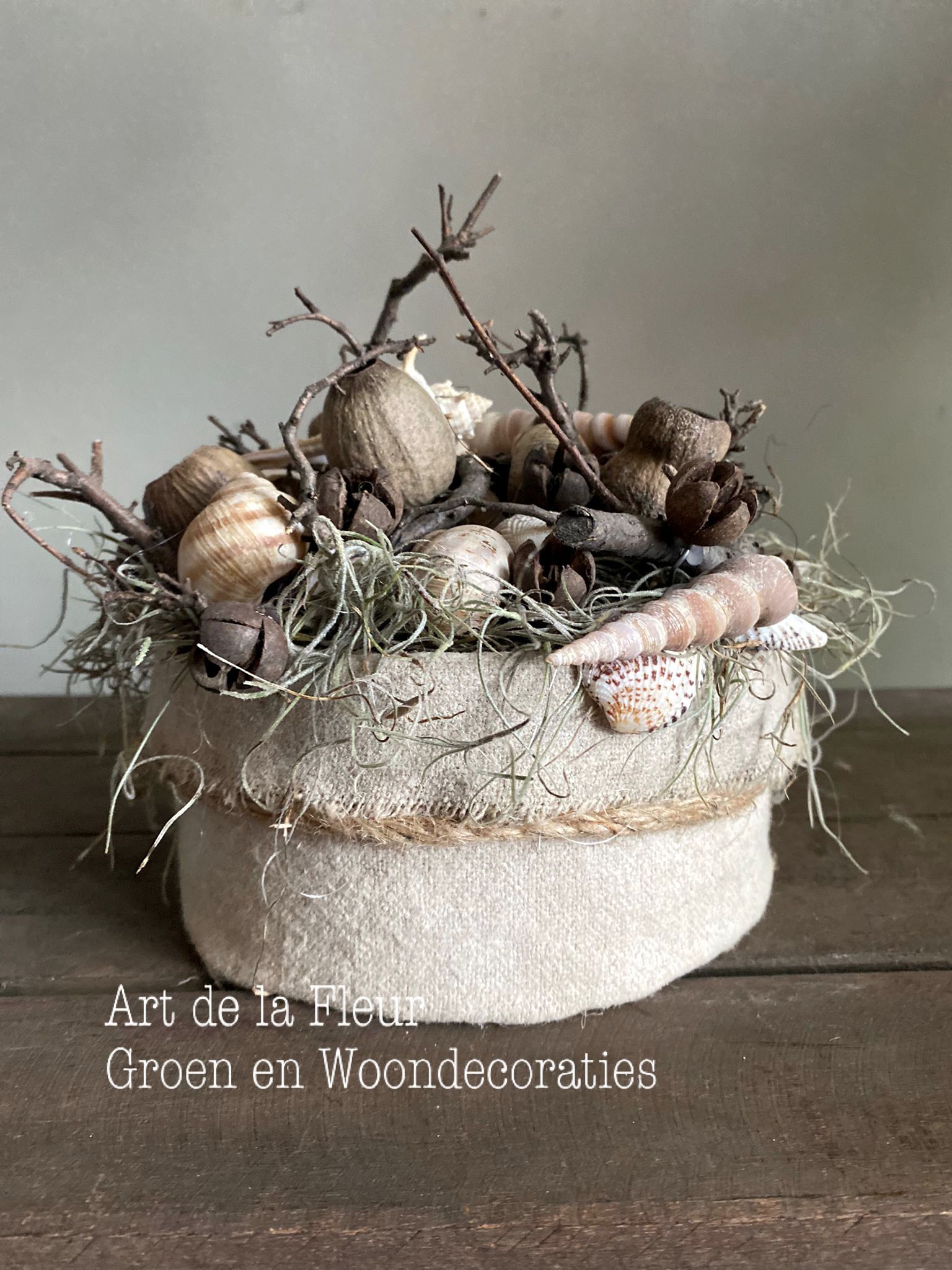 Thuis workshop Taartje met schelpen zeer lang houdbaar 15 cm