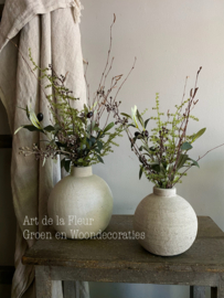 Set | Set van Still bolvaas S incl kunst boeket