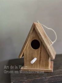 Vogelhuisje blank hout Design B