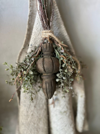 Toefje klein | Met houten klosje en kunst tea bush