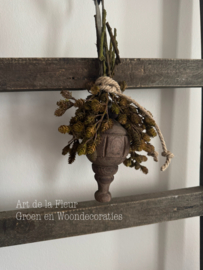 Toefje | Kunst groen met sleets klosje M