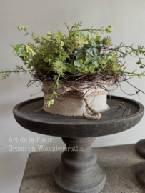 Taartje kunst | Taartje kunstgroen groen tinten 15 cm doorsnede