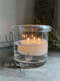 Gommaire drijfkaars White 15 x 15