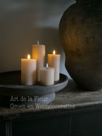 Led stompkaars rustiek Toffee 7.5 x 8 cm kleinste maat