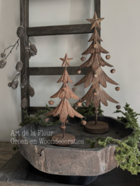 Boom | Kerstboom roest maat M 15 x 9 x 32 cm
