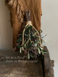 Kunst toef | Toef van Olijf en besjes ( en echte Berk )