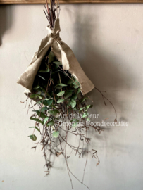 Toef met Berk , kunst Eucalyptus en bakkersdoek