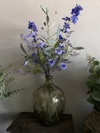 Samengesteld kunst boeket blauw excl vaas