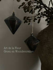 Black diamond ornament glas