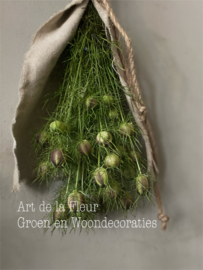 Nigella toef  S met bakkersdoek ( droogt mooi in. )