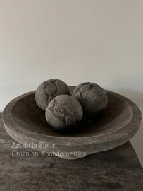 Houten schaal Luksa Collection ondiep ong 40 cm doorsnede