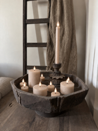 Home Society | Led Dinerkaarsen Recharge set van 2 Beige / Sand