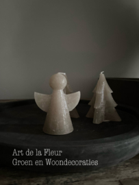Candle Angel Taupe  8.5 hoog