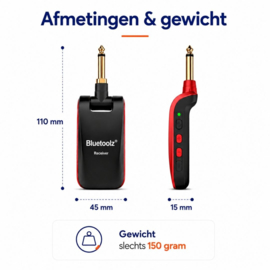 Bluetoolz® LKT 2.4 GHz zender ontvanger voor muziekinstrumenten - Rood