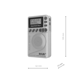 Bluetoolz® DAB BT-P9 CE – Draagbare DAB+ radio met oplaadbare accu Geel