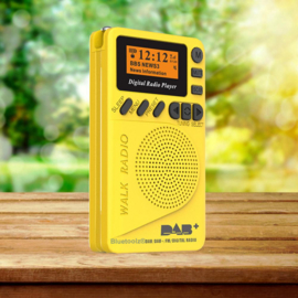 Bluetoolz® DAB BT-P9 CE – Draagbare DAB+ radio met oplaadbare accu Geel