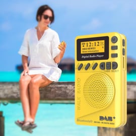 Bluetoolz® DAB BT-P9 CE – Draagbare DAB+ radio met oplaadbare accu Geel