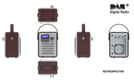 Bluetoolz® BT-H6 – Retro DAB+ radio met Bluetooth, Bruin-wit