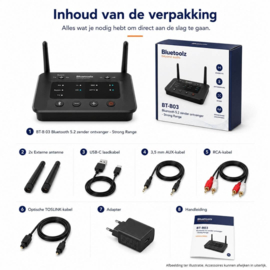 BT-B 03 High End - Strong Range Bluetooth zender en ontvanger