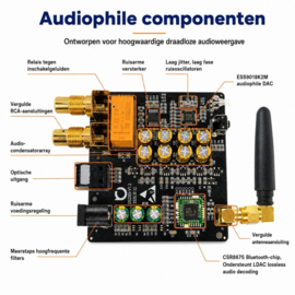 Bluetoolz®  BT-DS 200 Pro Zwart - HiFi Bluetooth ontvanger