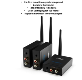 Bluetoolz®  BT-RT 5066 - 2.4 GHz zender ontvanger Zwart