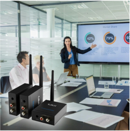 Bluetoolz®  BT-RT 5066 - 2.4 GHz zender met 2 ontvangers Zwart