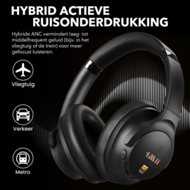 BT-E Y8Pro –AI  Hi-Res audio koptelefoon met Noise Cancelling zwart